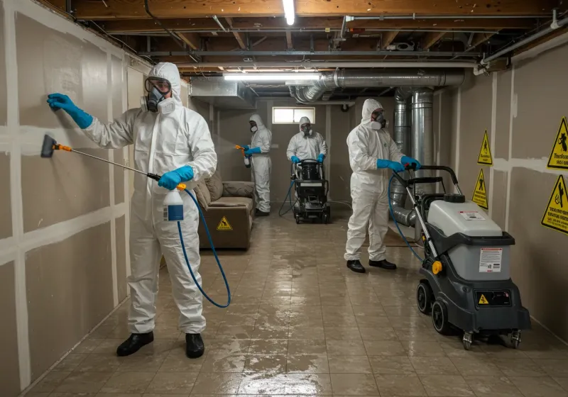 Basement Moisture Removal and Structural Drying process in Sutton-Alpine, AK